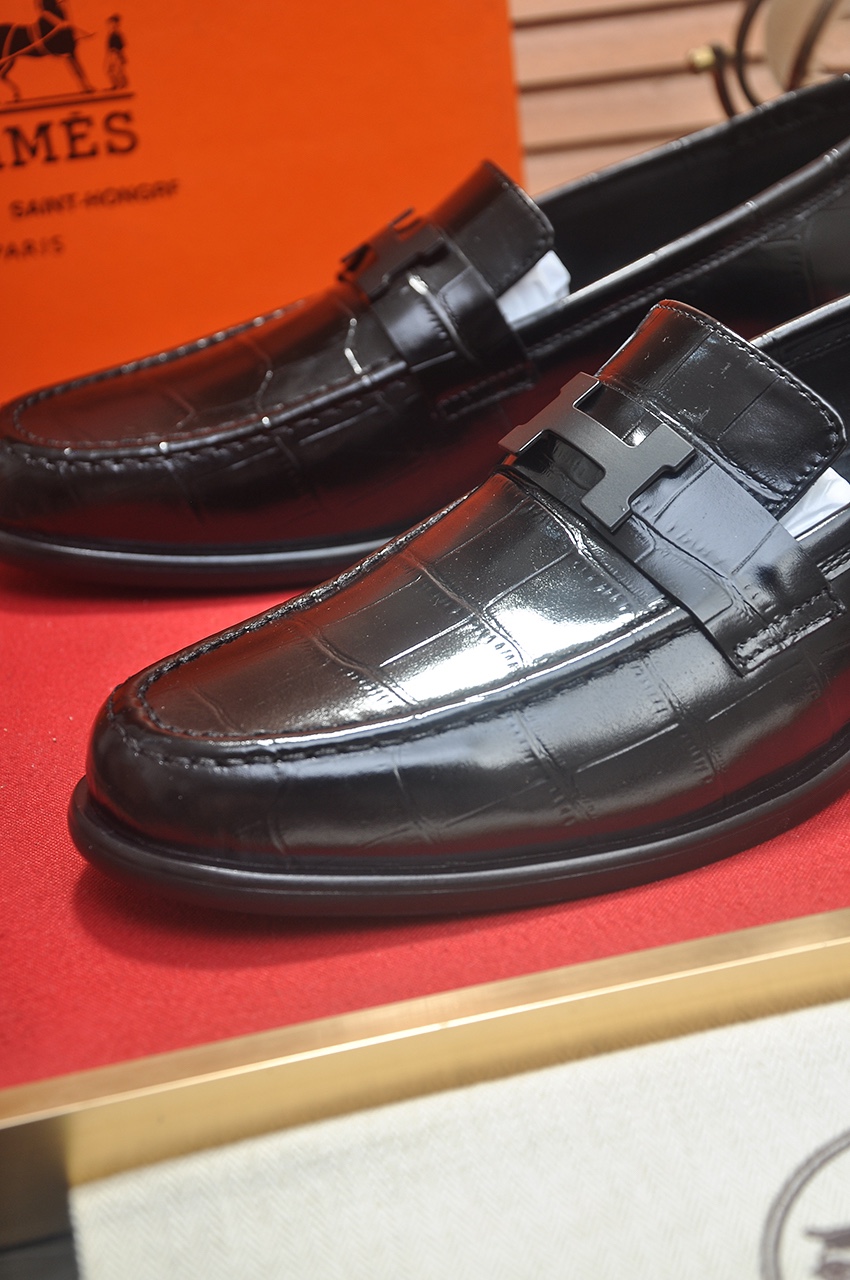 Hermes Shoes Leather Shoes Sheepskin