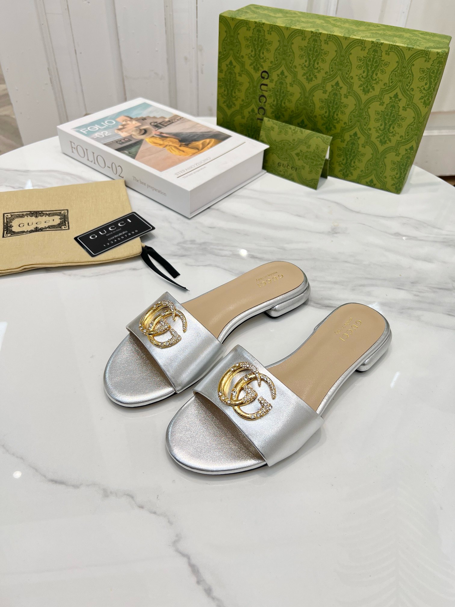 Gucci Shoes Double G hardware embellishing bling bling rhinestones