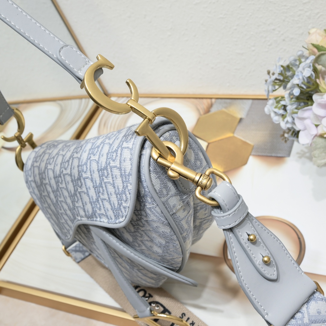 Saddle Bag Gray print with Nailing strap 1003 XB012 25.5cm