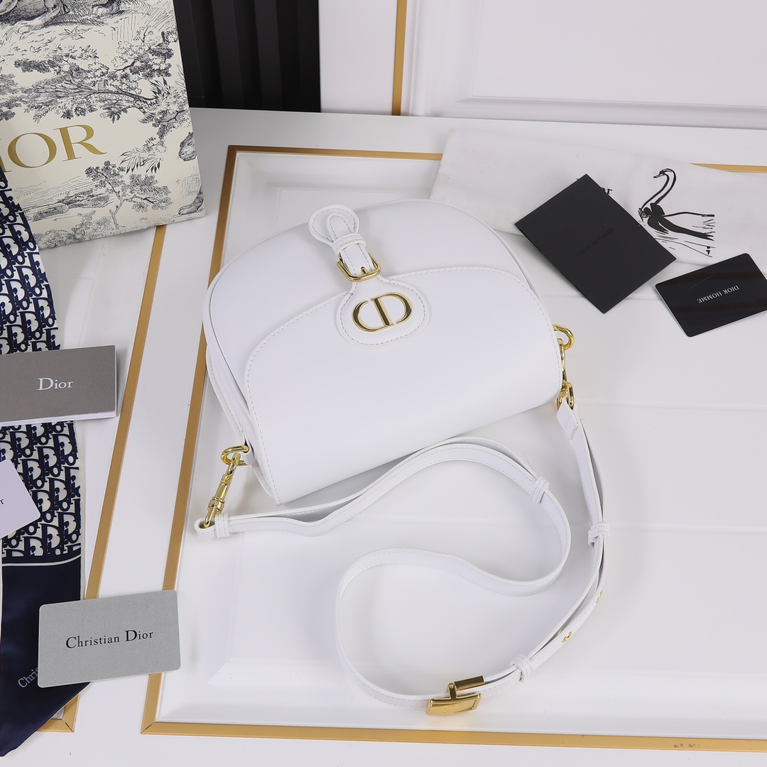 Medium Dior Bobby bag White CD-2011 XB081 22cm