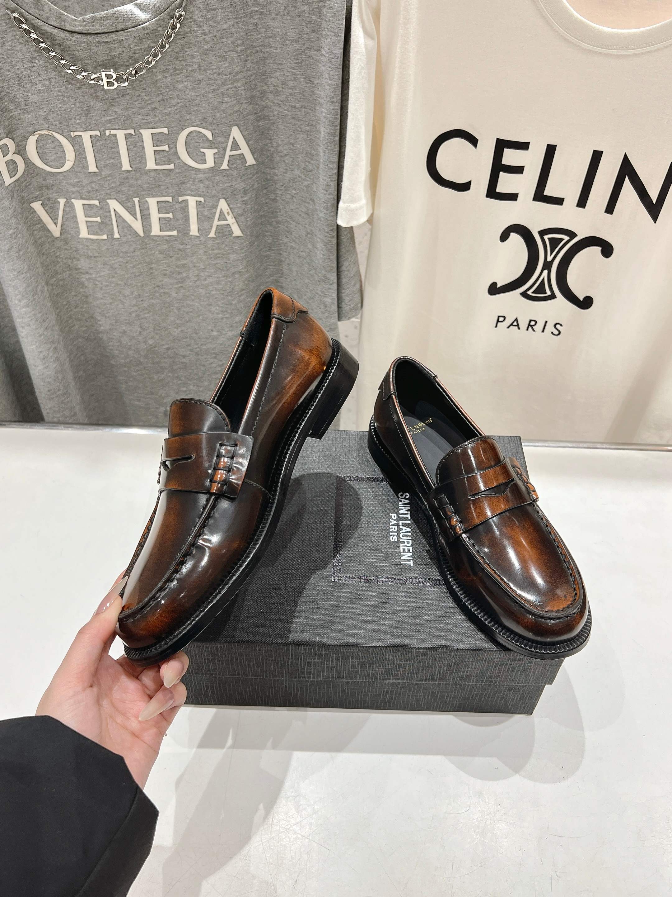 Saint Laurent Shoes Loafers Cowhide