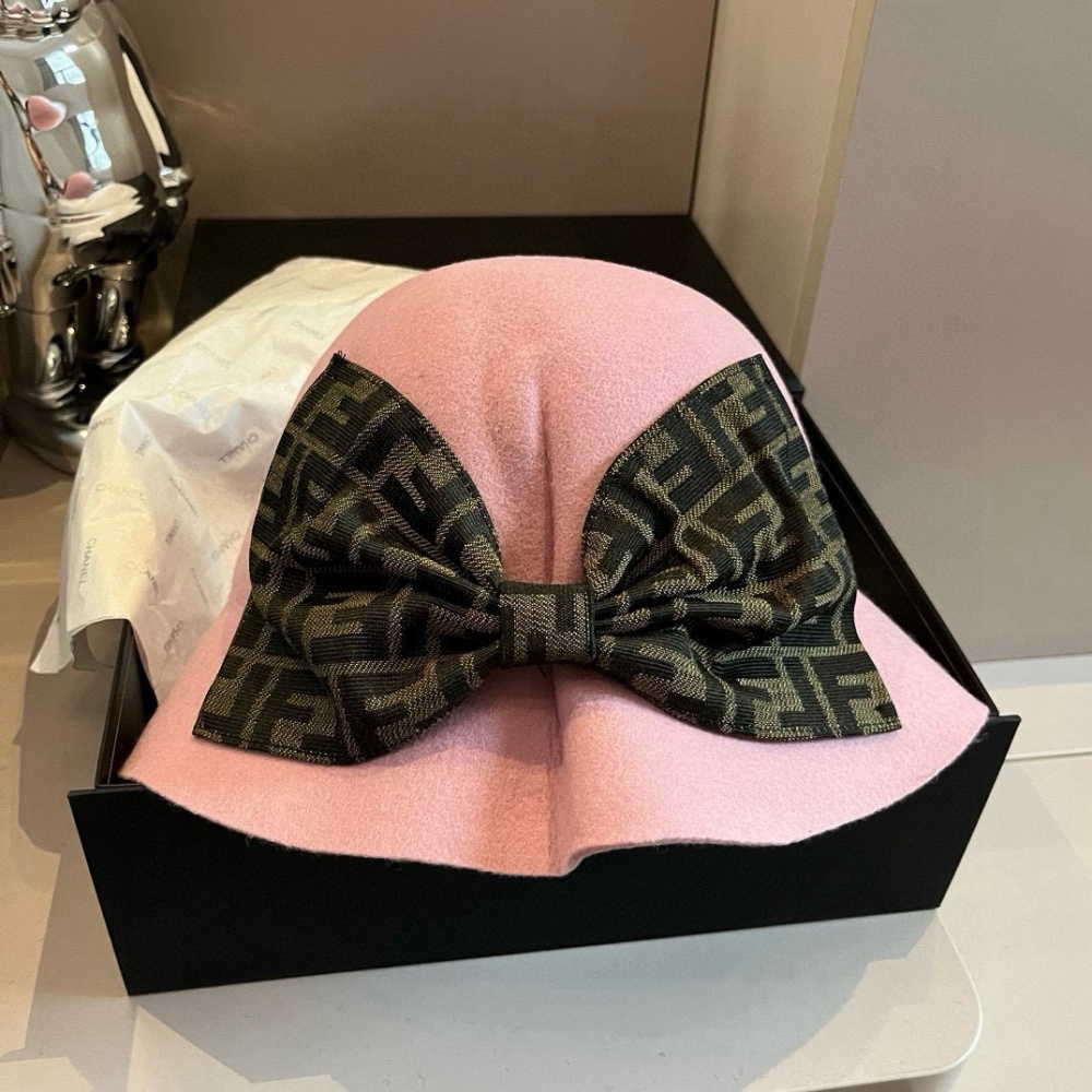 Fendi Hat Wool Bow Bucket Hat 57cm Accessories