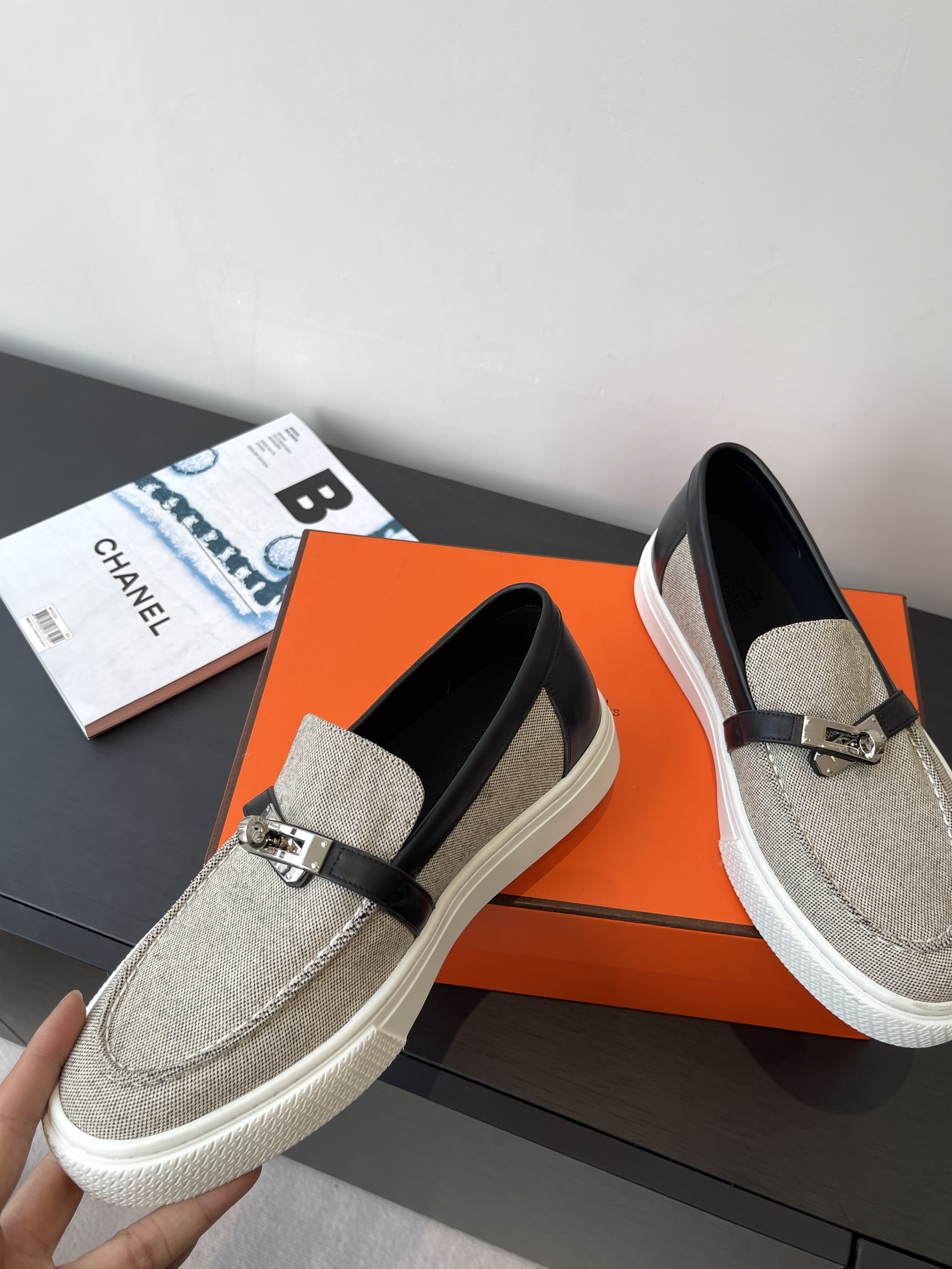 Hermes Shoes Loafers Cowhide