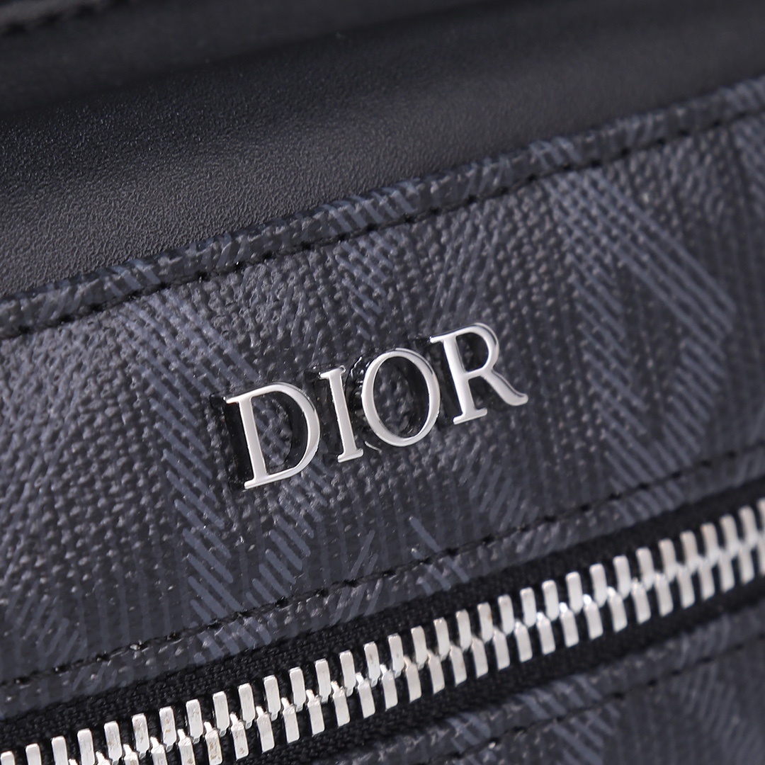 Small Rider Backpack Black canvas 6601 LM022 28cm