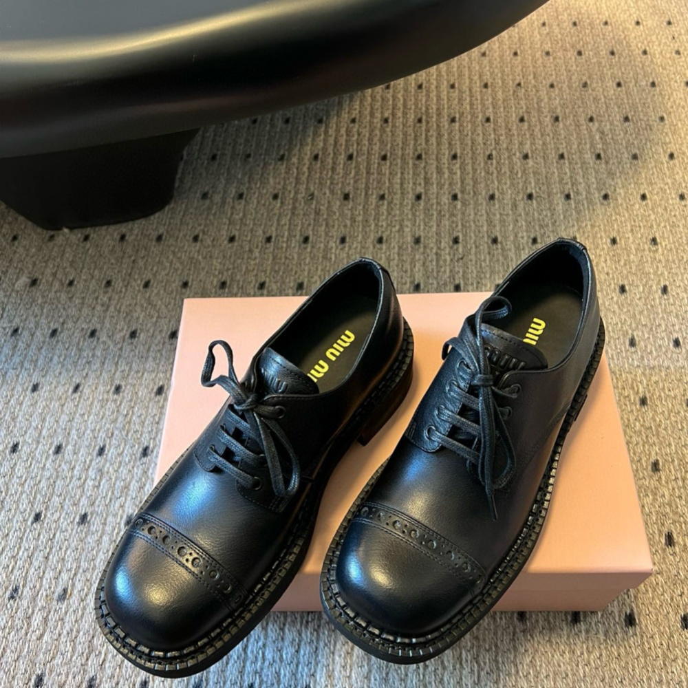 Miu Miu Shoes Loafers Cowhide