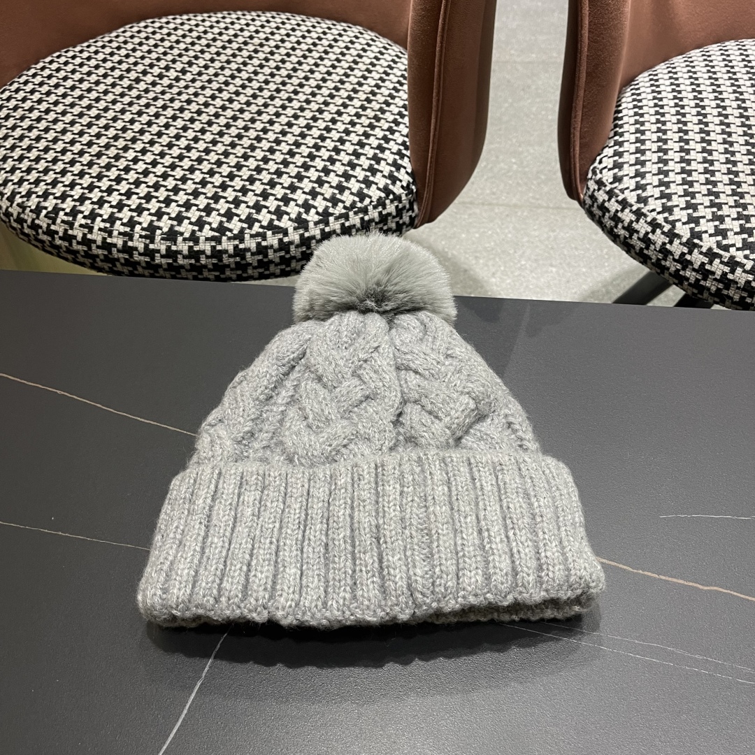 Moncler Hat Non-Woven Embroidered Logo Beanie Accessories