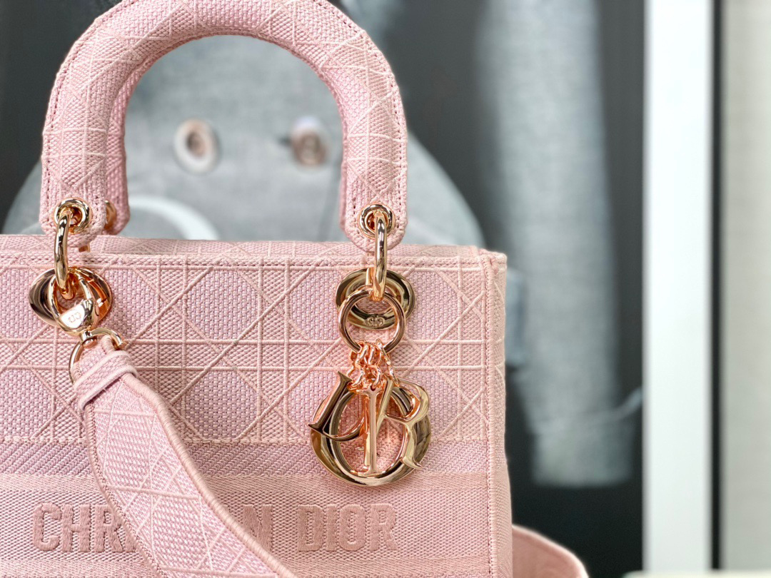 10A + top quality Dior Medium Lady D-Lite Bag M0565 LM003 24cm
