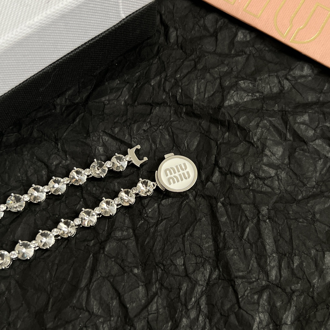 Miu Miu Jewelry Bracelets zircon bracelet advanced texture letters and diamonds perfectly combined