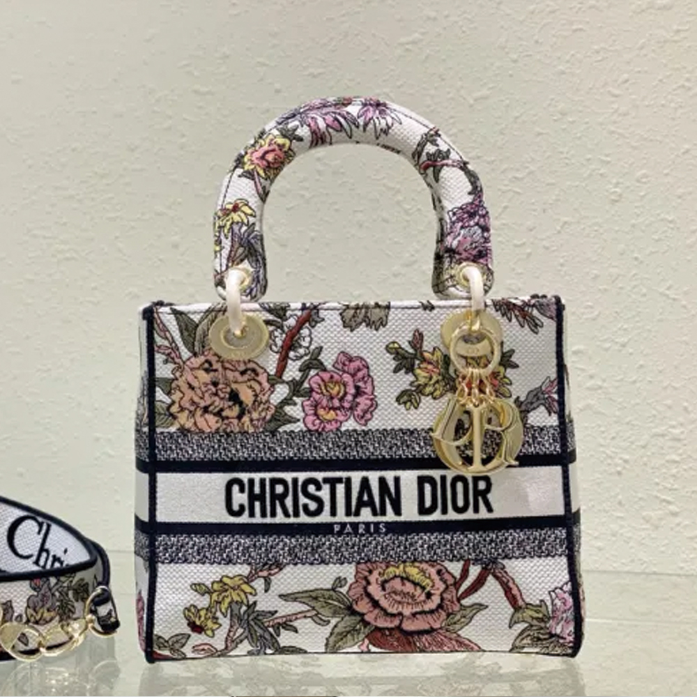 10A + top quality Dior Medium Lady D-Lite Bag M0565 LM003 24cm