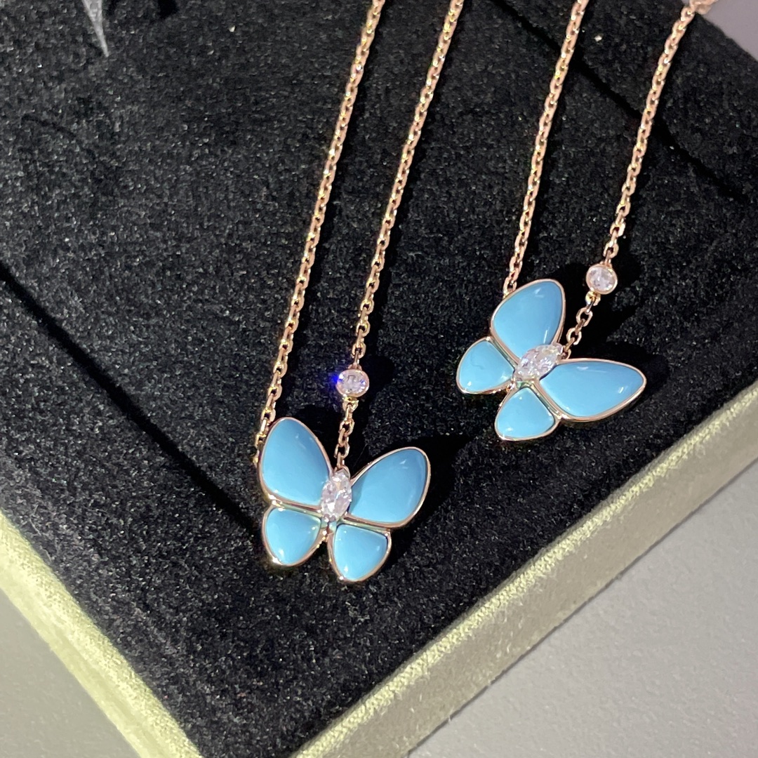 Van Cleef & Arpels Jewelry Necklace Blue Butterfly Necklace