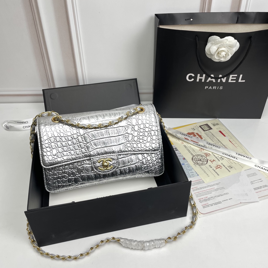 chanel 1112 Crocodile pattern LM081 25cm