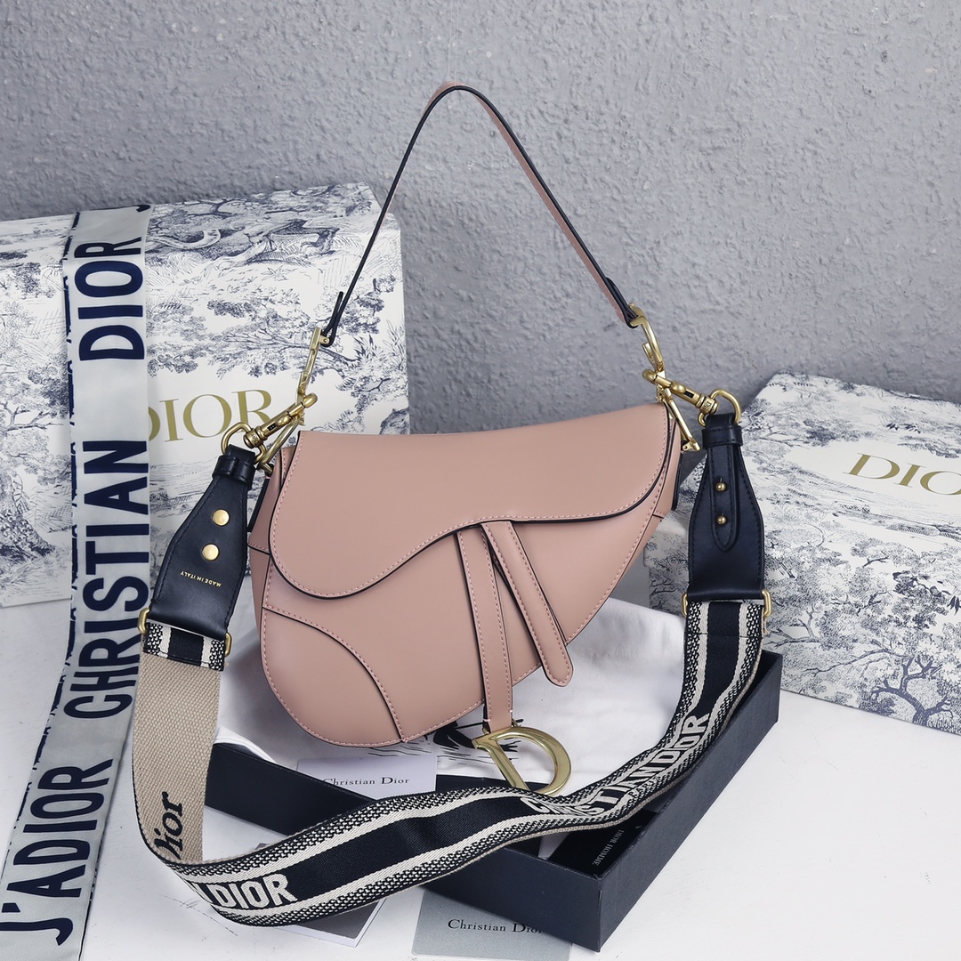 Saddle Bag Pink with weave strap 1033 XB012 25.5cm