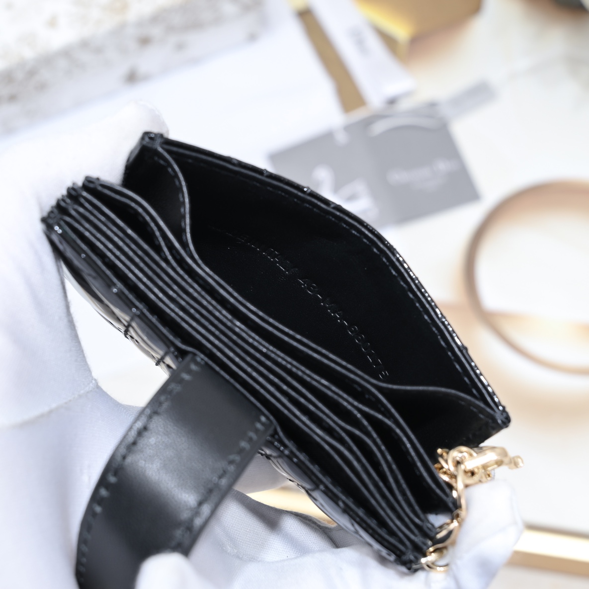 Lady Dior 5-Gusset Card Holder 10A+ top quality S0178 LM091 10.4cm