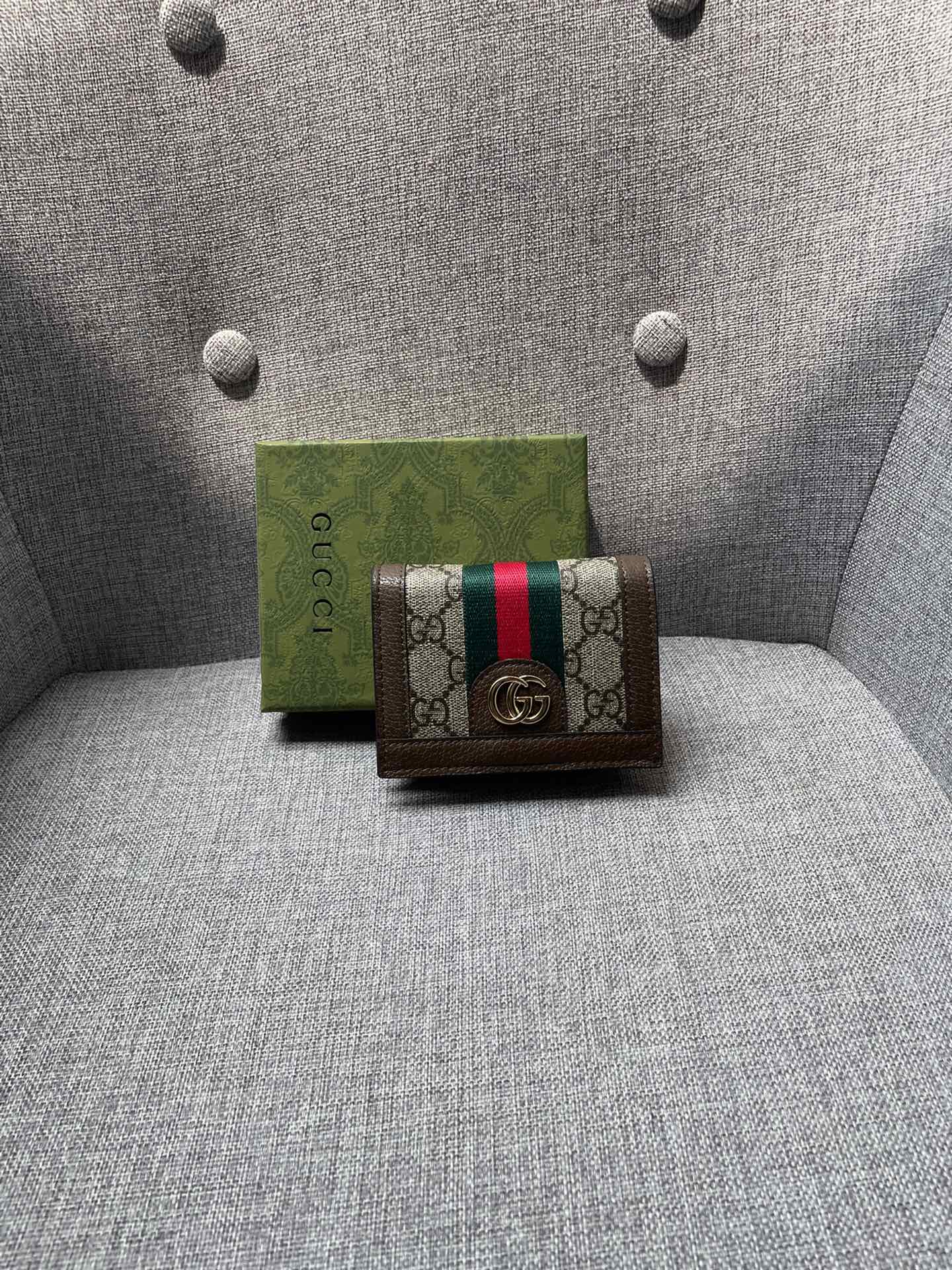 Ophidia GG Card Case Wallet 523155 XL07 11cm