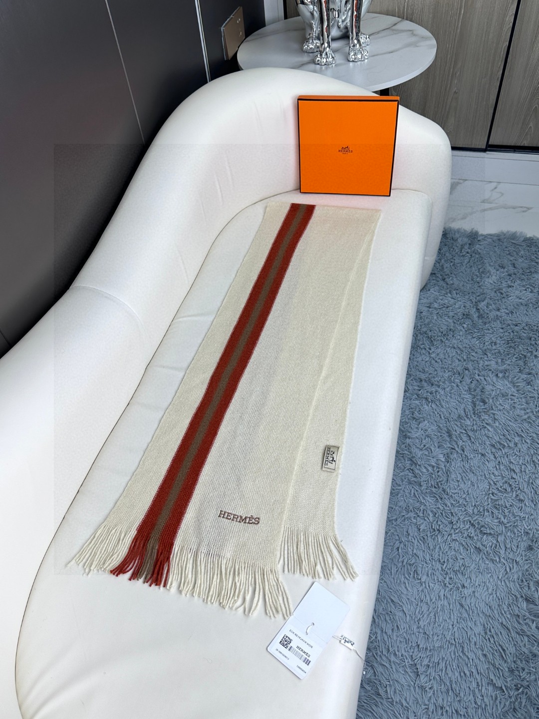 Hermes Scarf Knit Scarf 100% Cashmere 30*180cm Accessories
