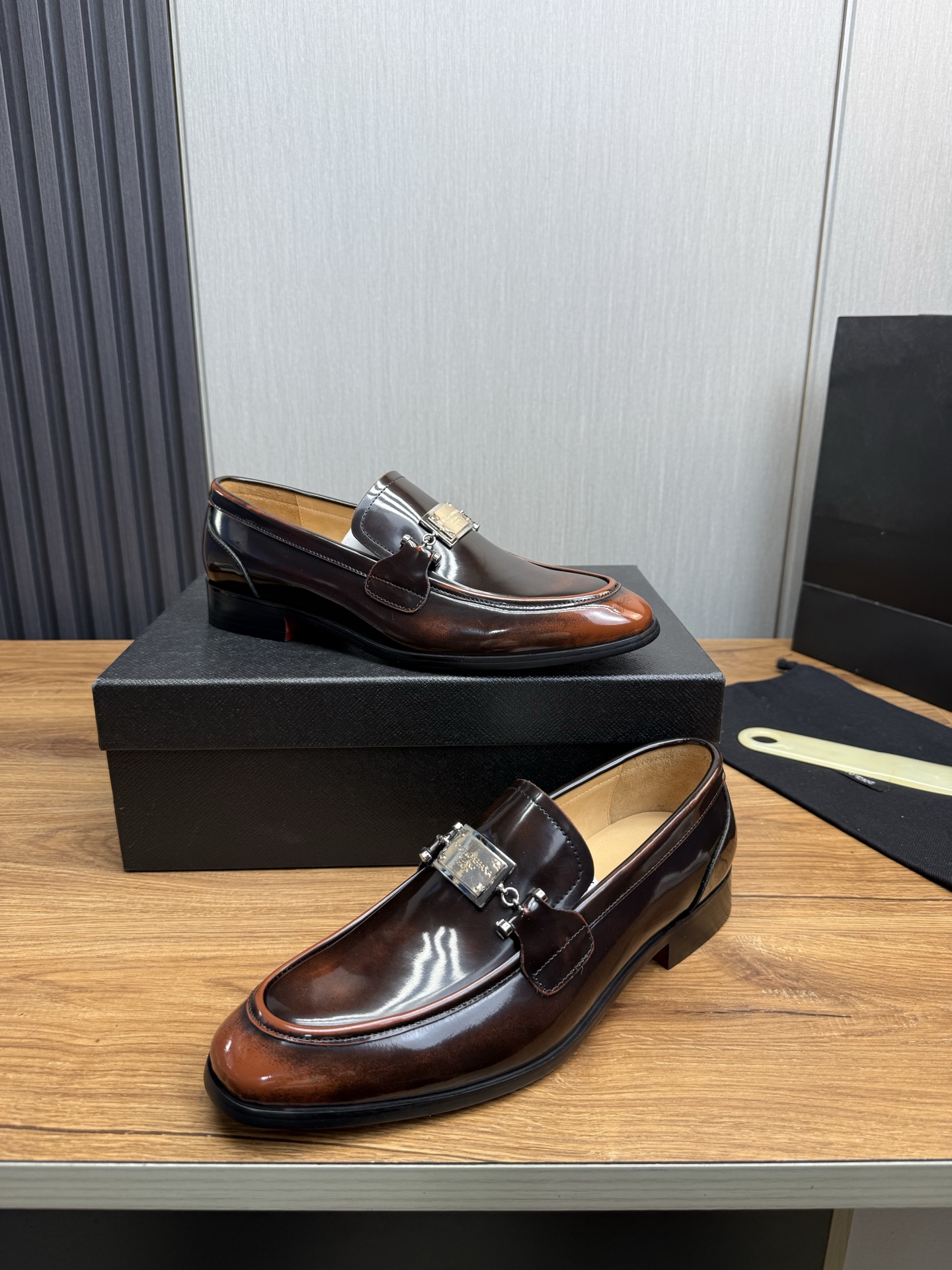 D&G Shoes Leather Shoes Imported Top-Grain Cowhide Shoes