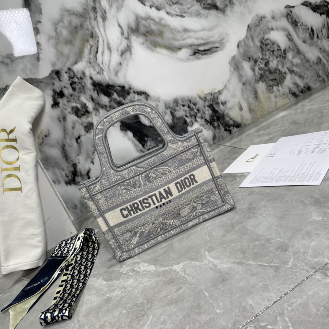 10A + top quality Mini Dior Book Tote 0175 XB041 23cm