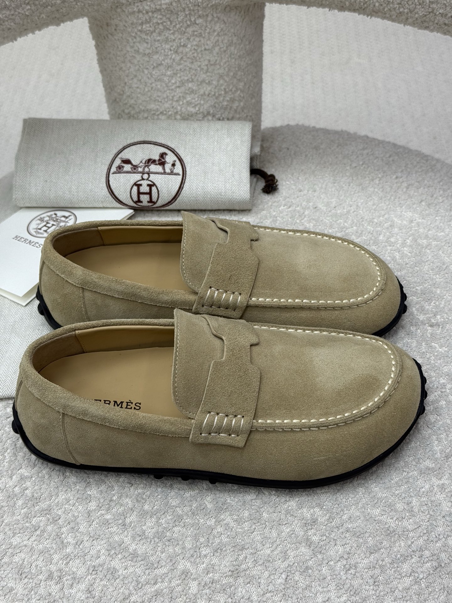 Hermes Shoes Loafers Cowhide