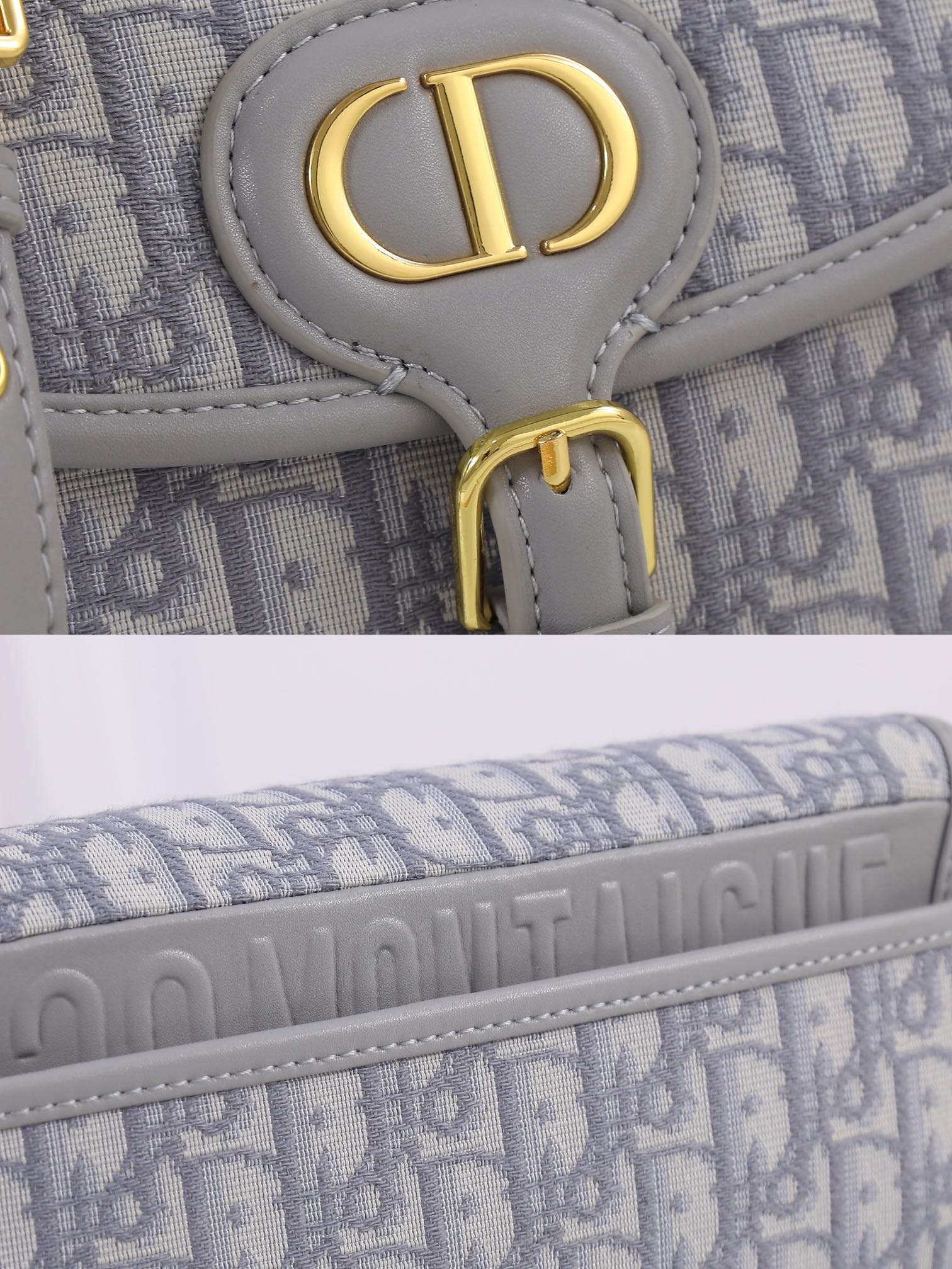Medium Dior Bobby bag Grey print CD-2011 XB081 22cm