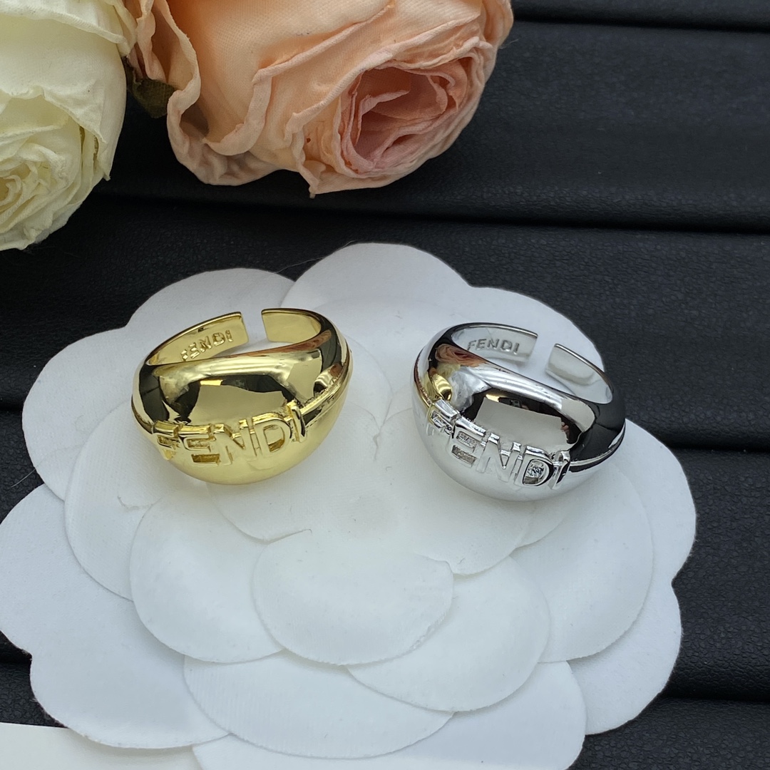 Fendi Jewelry Rings Wide Letter
