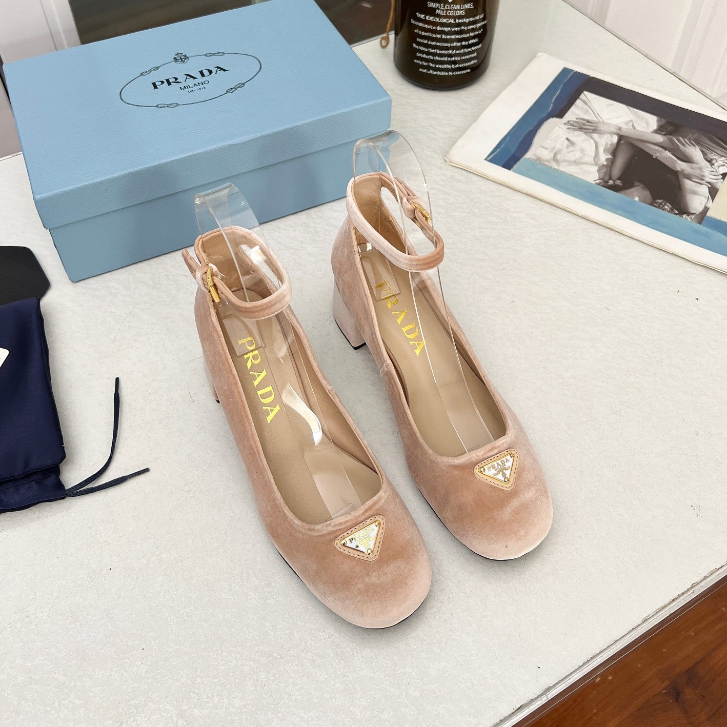 Prada Shoes New Mary Jane Coarse Heels