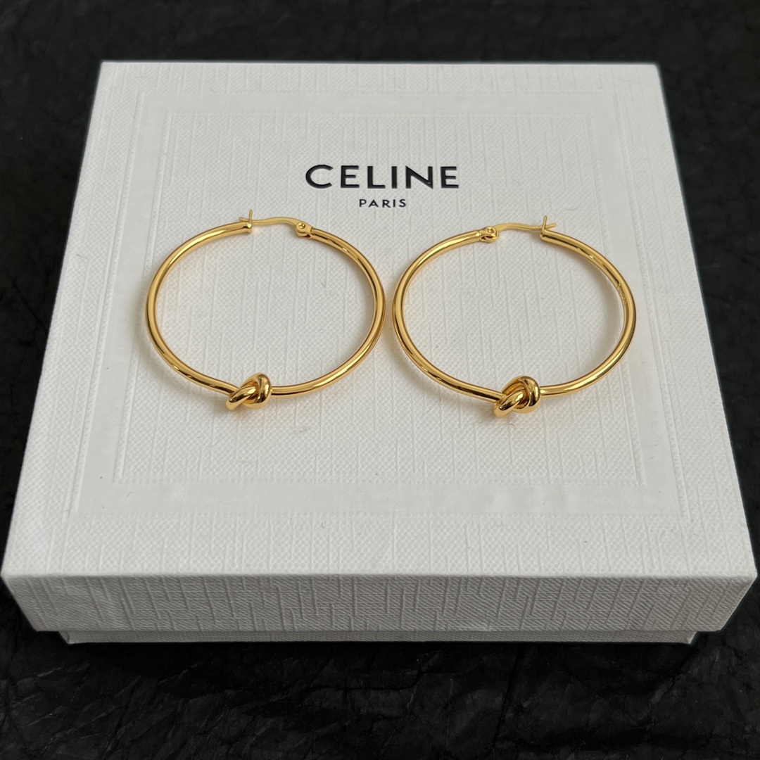 Celine Jewelry Earring loop trip couple design