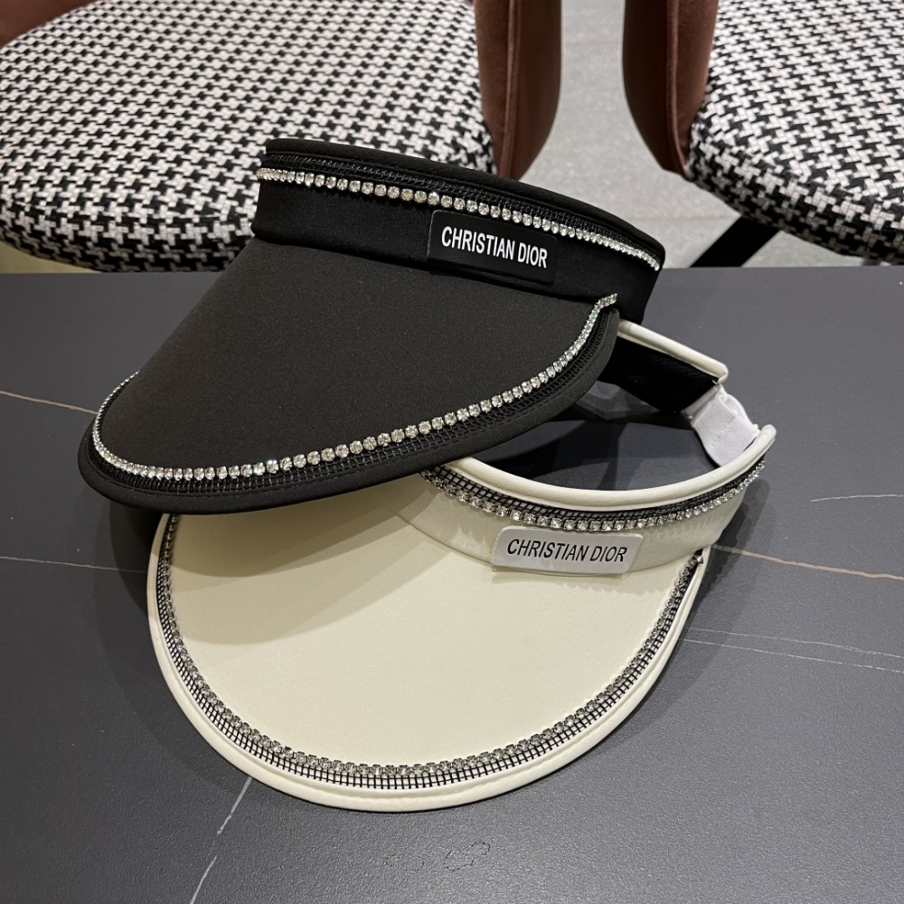 Dior Hat Sewing Thread Ice Silk Empty Top Sun Hat Accessories