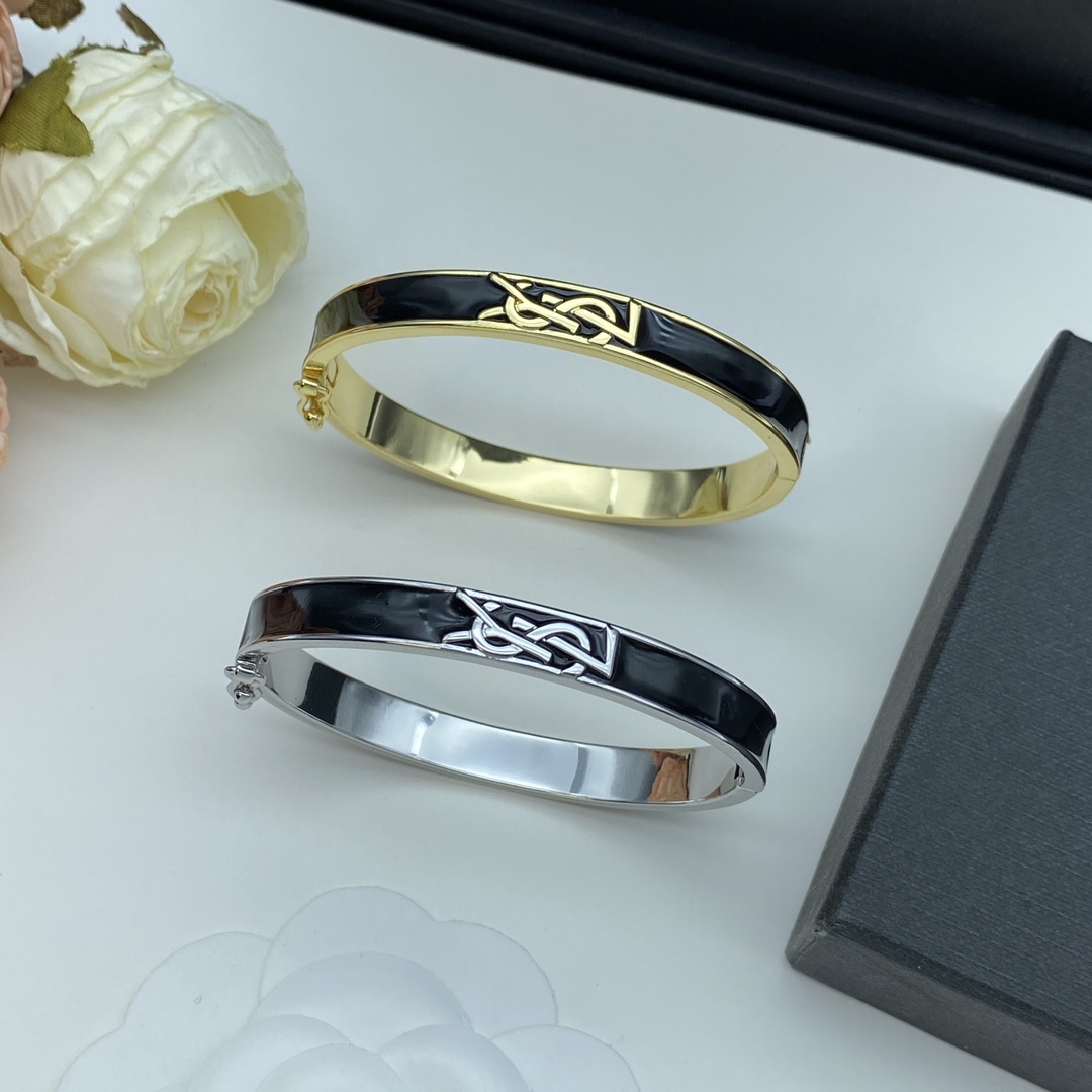 Saint Laurent Jewelry Bangle Vinyl letter