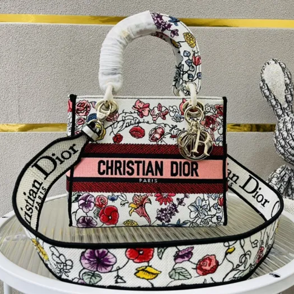 10A + top quality Dior Medium Lady D-Lite Bag 9920 DD003 24cm