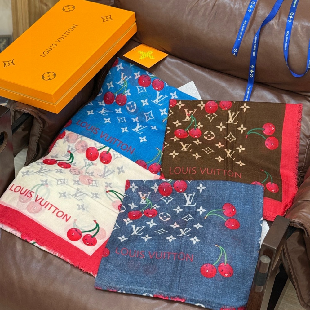 Louis Vuitton Scarf LVxTM Monogram Cerise Square Scarf Cashmere 140*140cm Accessories
