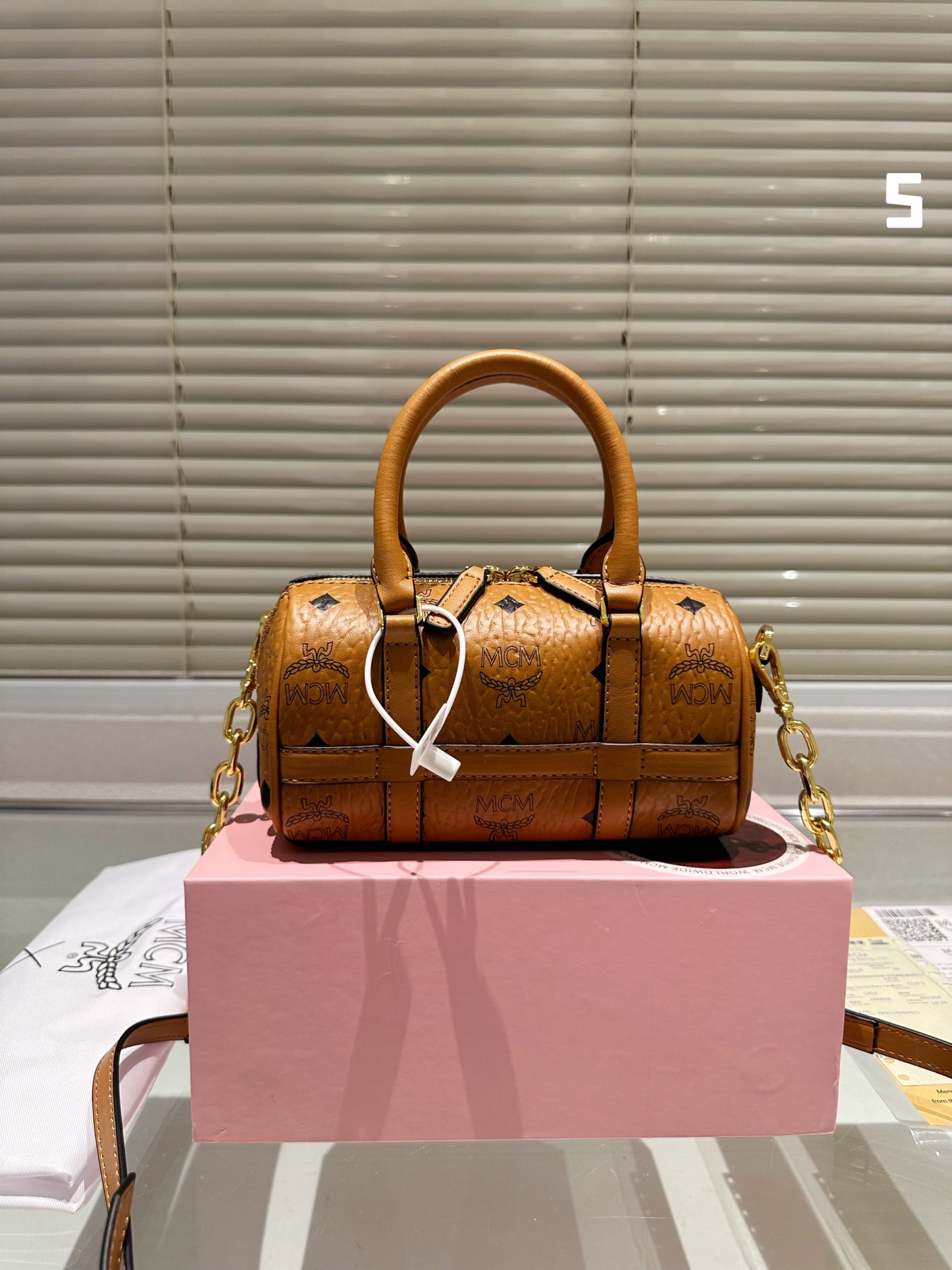 MCM Mini Boston Bag 012 LLS041 18cm