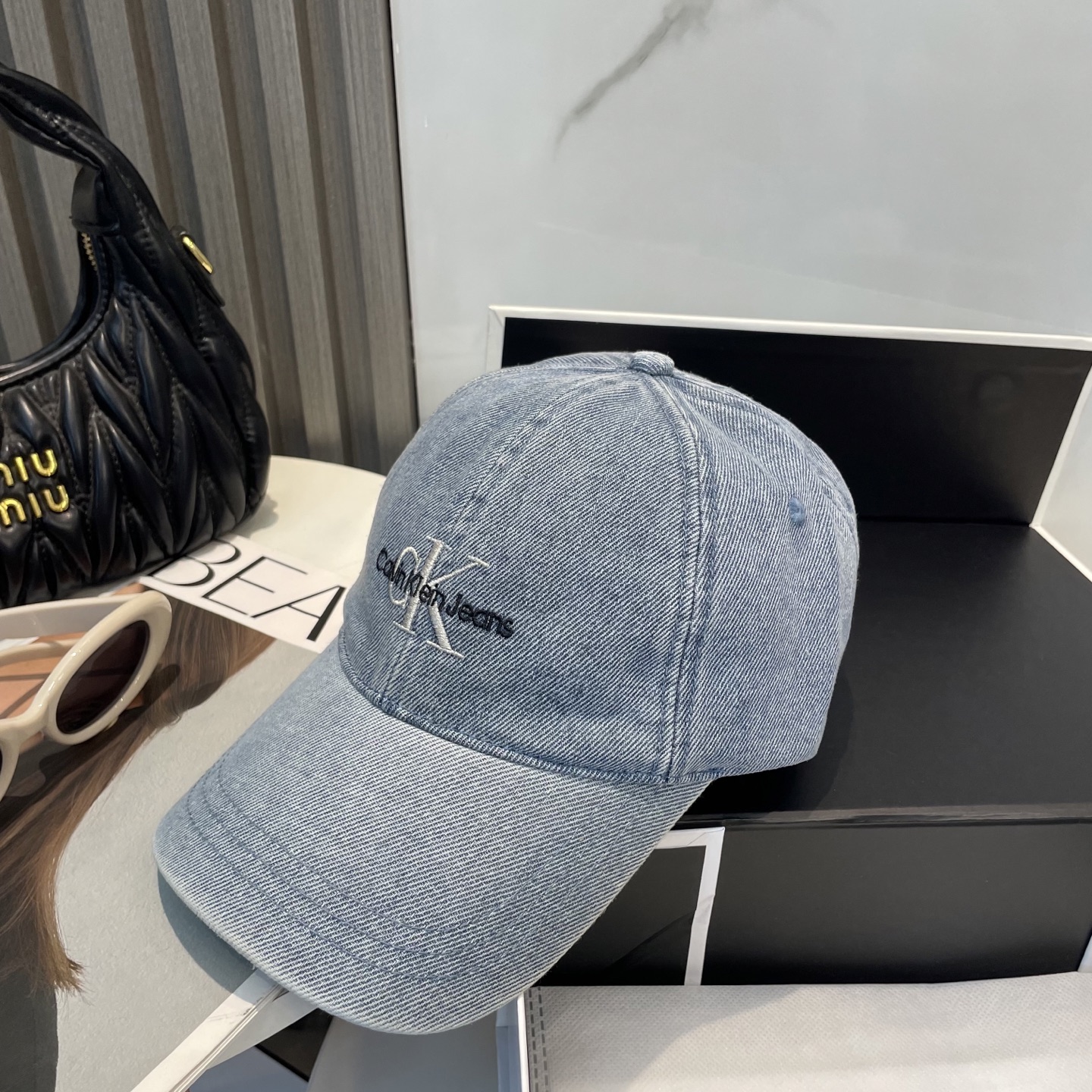 CK Hat Embroidered Denim Baseball Cap Accessories