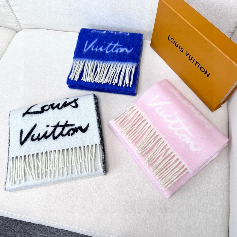 Louis Vuitton Scarf Fluffygram Scarf 58% Sheep Wool 42% Alpaca 25*220cm Accessories