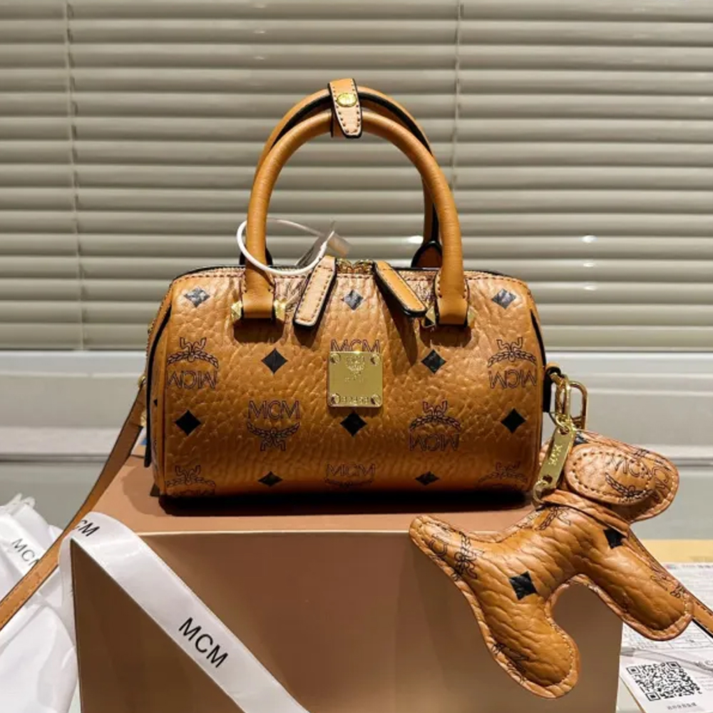 MCM Mini Boston Bag 011 LLS531 18cm