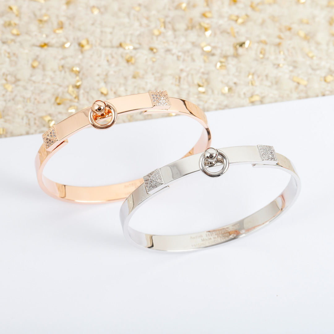 Hermes Jewelry Bangle Four Arch Rivets Design