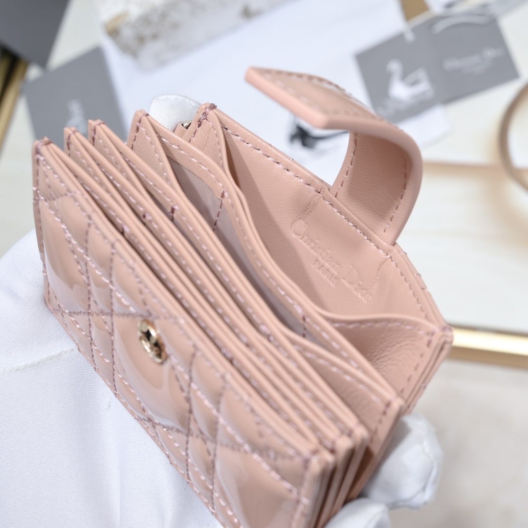 Lady Dior 5-Gusset Card Holder 10A+ top quality S0178 LM091 10.4cm