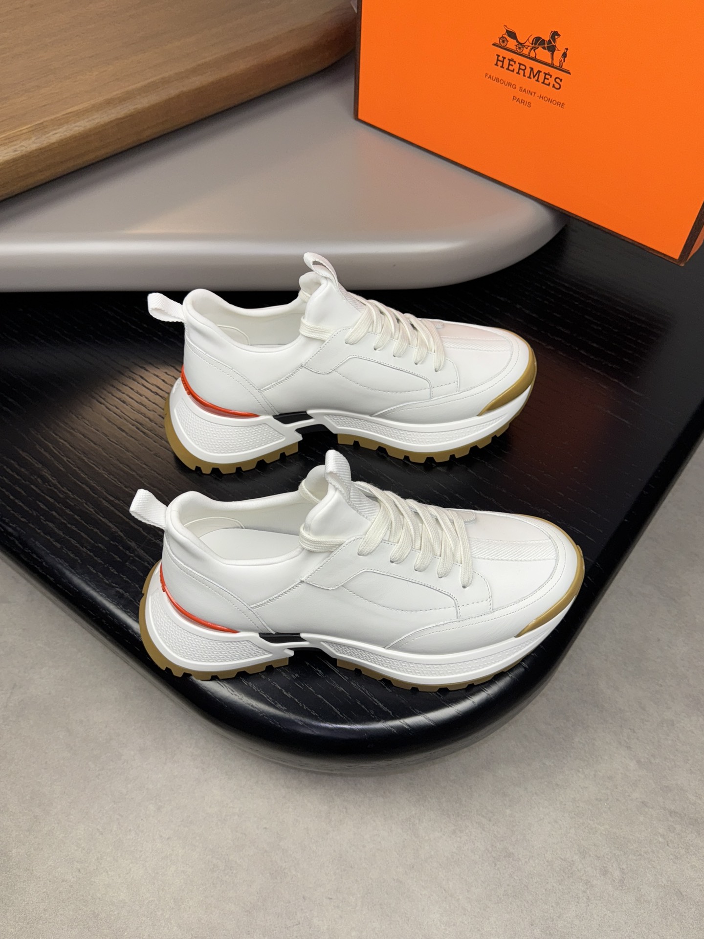 Hermes Shoes Casual Shoes TPU Cowhide