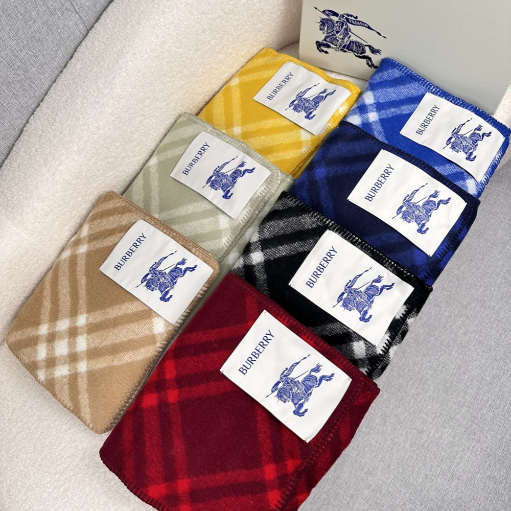 Burberry Cable Woven Plaid Scarf Cashmere And Wool Blend 30*180cm Accessories