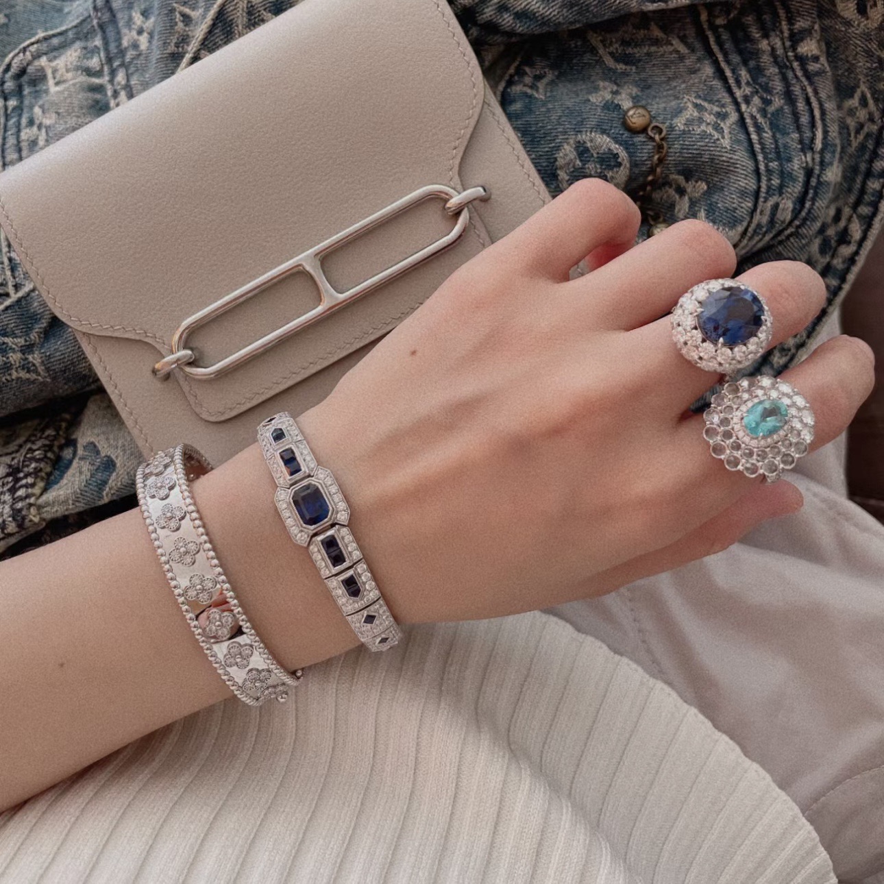 Van Cleef & Arpels Jewelry Bangle Kaleidoscope wide bracelet