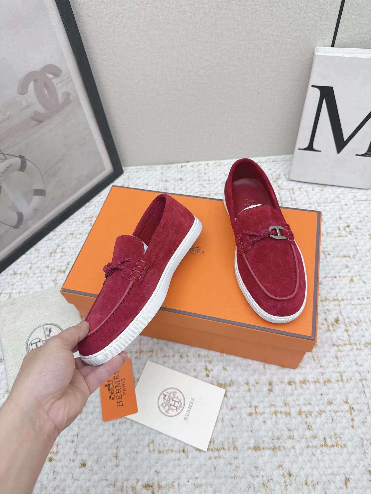 Hermes Shoes Loafers Cowhide