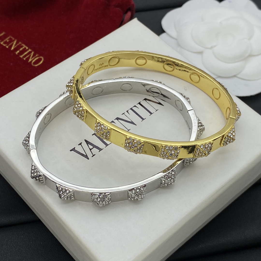 Valentino Jewelry Bangle Rhinestone Rivet Bangle