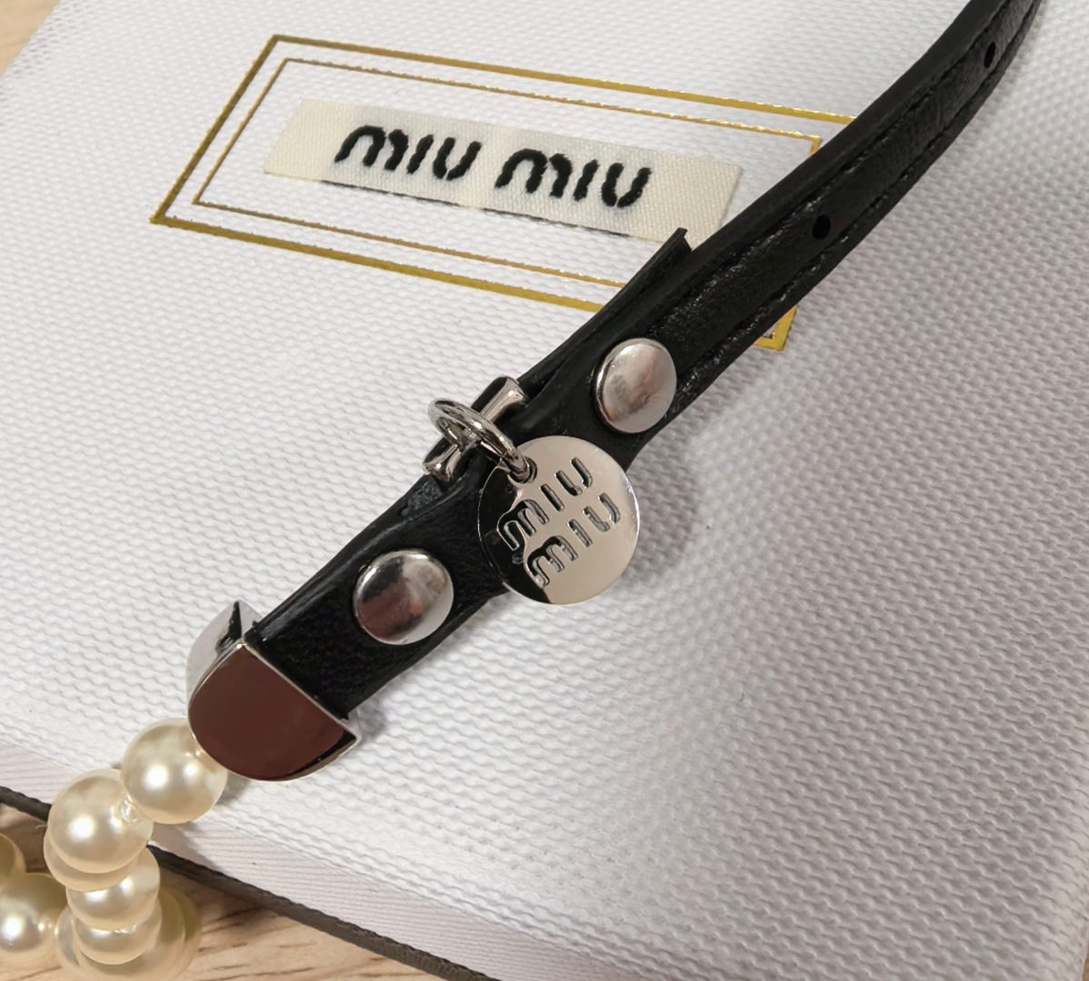 Miu Miu Jewelry Necklace Pearl Necklace