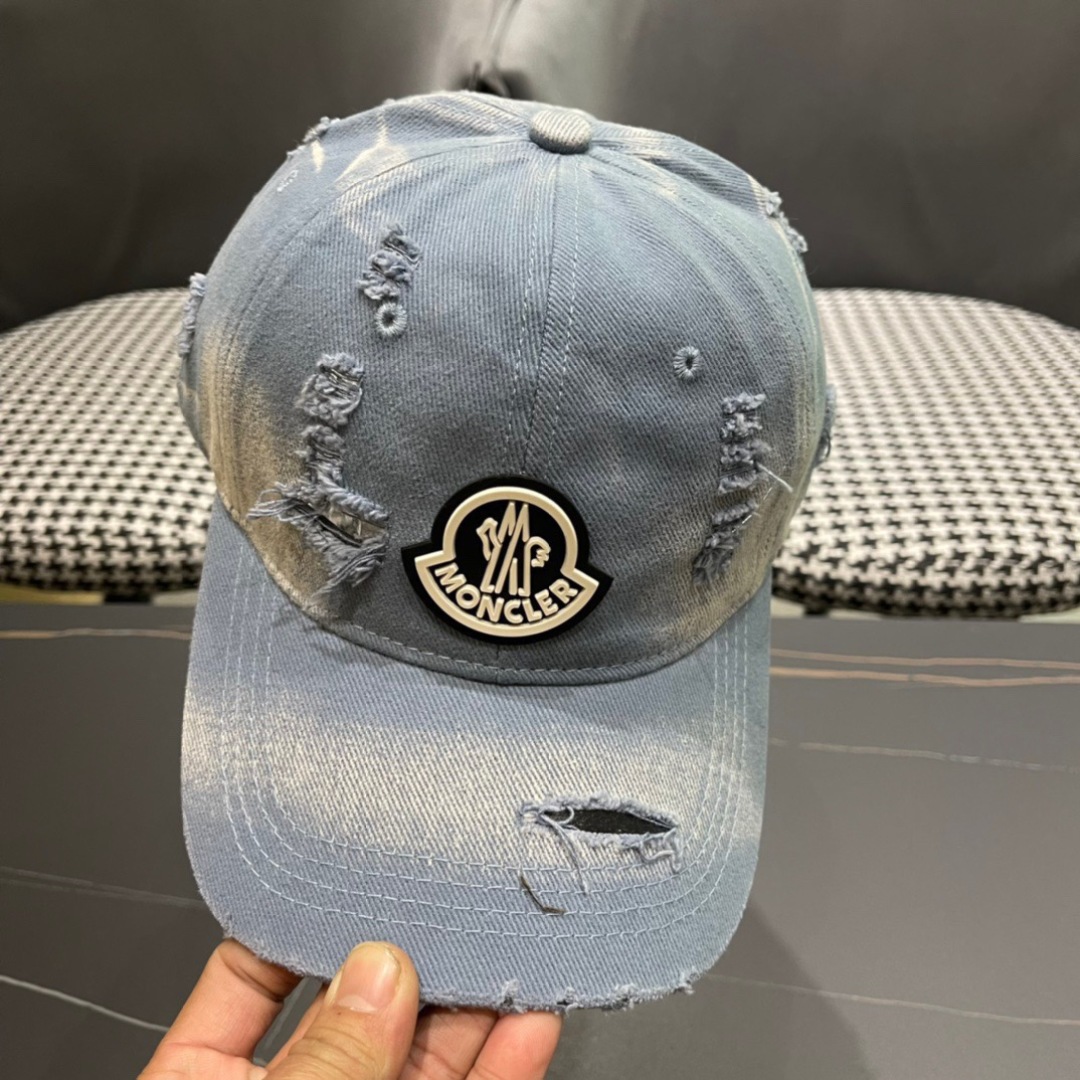 Moncler Hat Ripped Baseball Cap Accessories