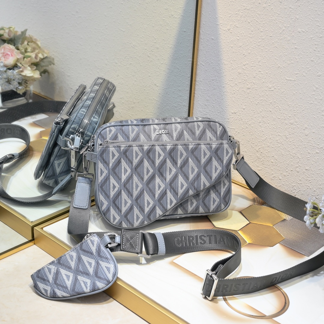 Dior Saddle Triple Pouch 7711 LM002 25cm