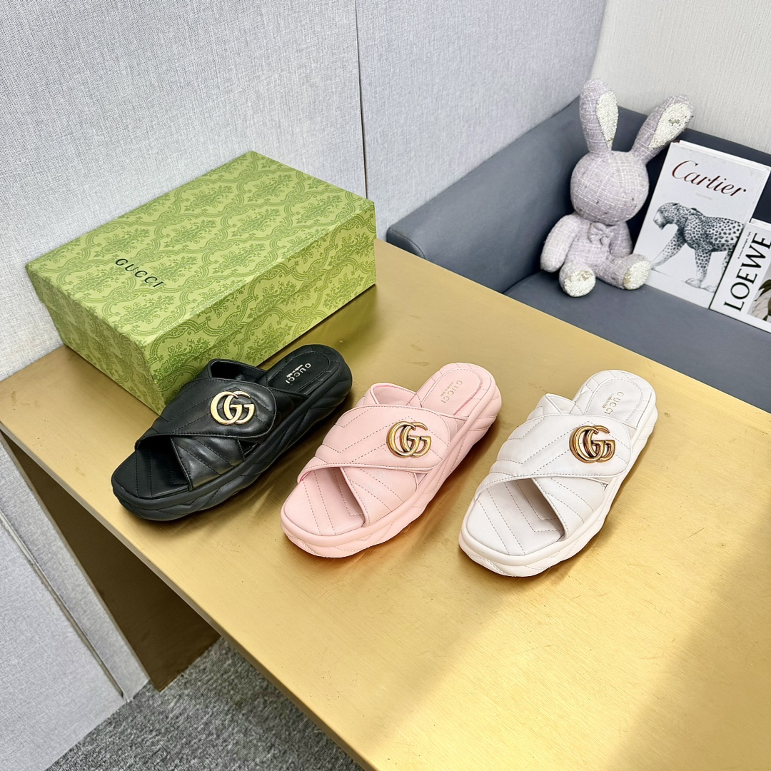 Gucci Shoes Wrinkled bread women's slippers