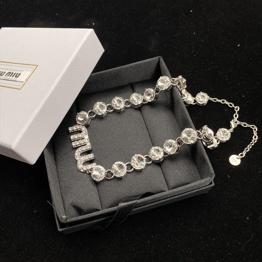 Miu Miu Jewelry Bracelets letter diamond bracelet
