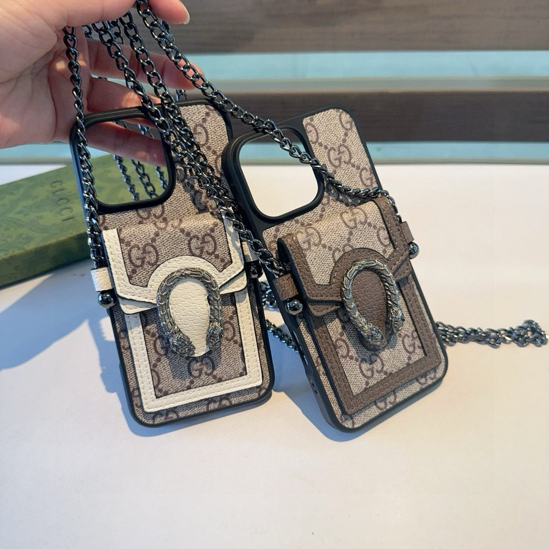 Gucci Phone Case Veined Dionysus Snakehead Card Holder Crossbody Phone Case Accessories
