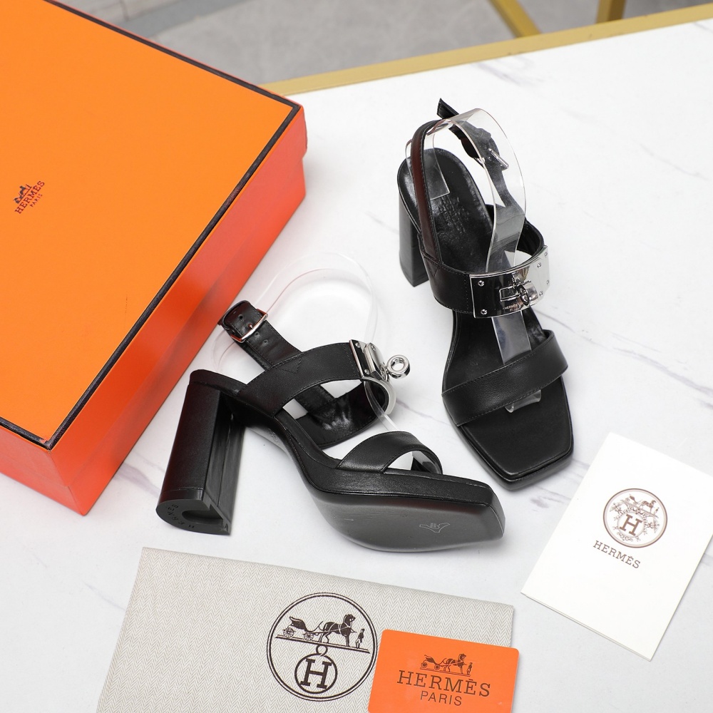 Hermes Shoes Sandals Cowhide  Leather