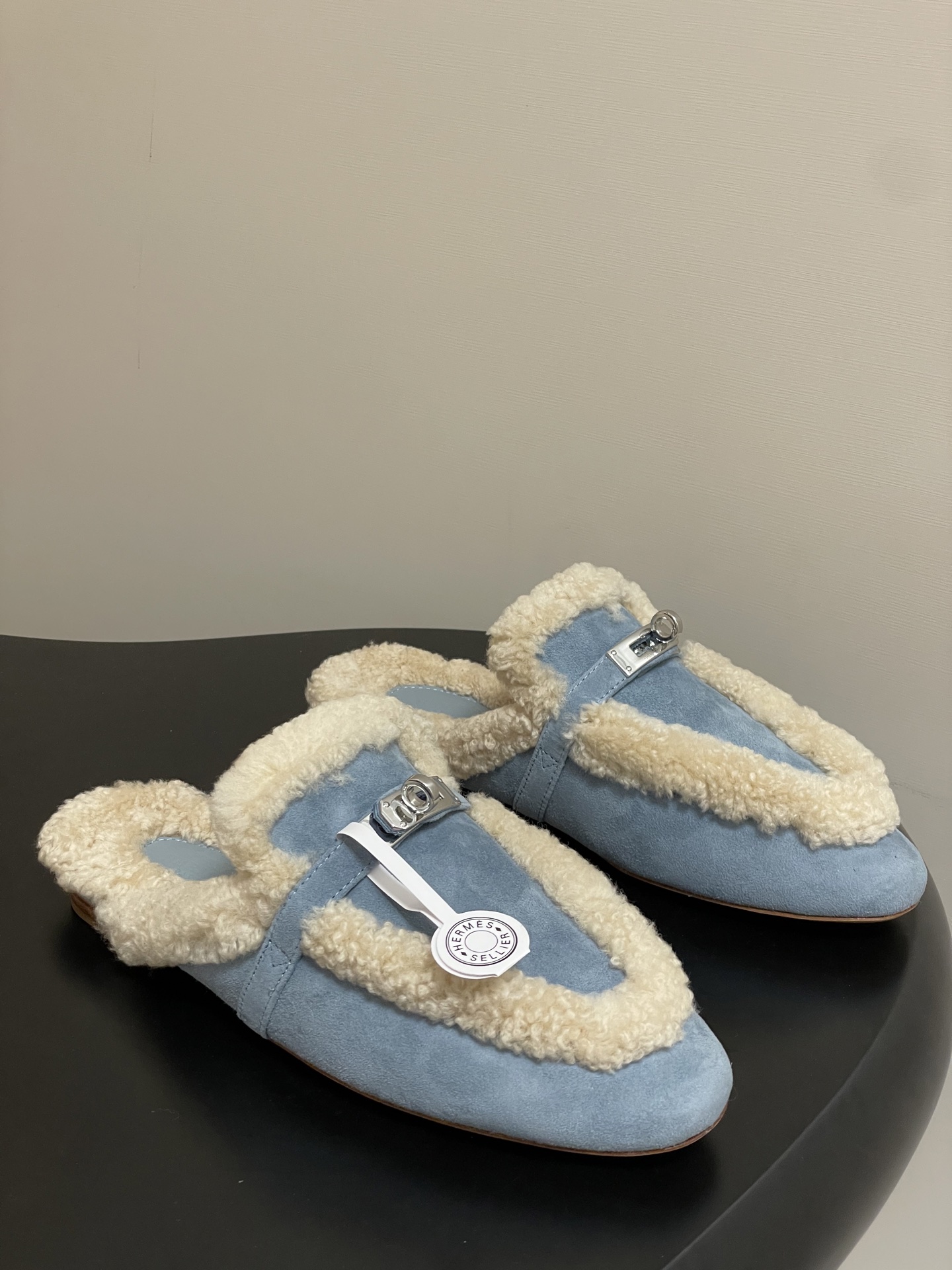Hermes Shoes Slippers Wool Leather Shoe