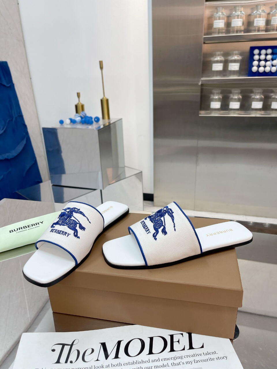 Burberry Shoes Slippers Canvas